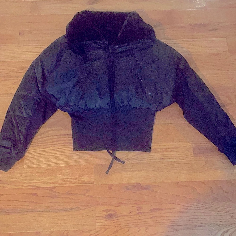 Blanc Noir Crop Fur lined winter coat New never worn